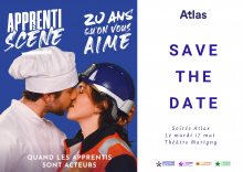 Image texte Save the date soirée Apprentiscène